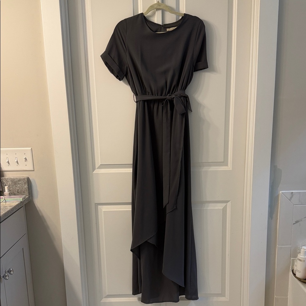 Roolee Polagram Charcoal Maxi Dress